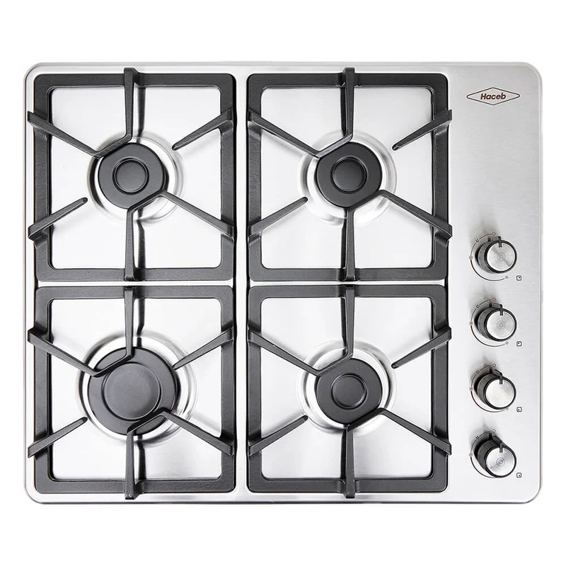 Estufa de empotrar Inoxidable de 60x51 cm hierro fundido a gas natural Haceb