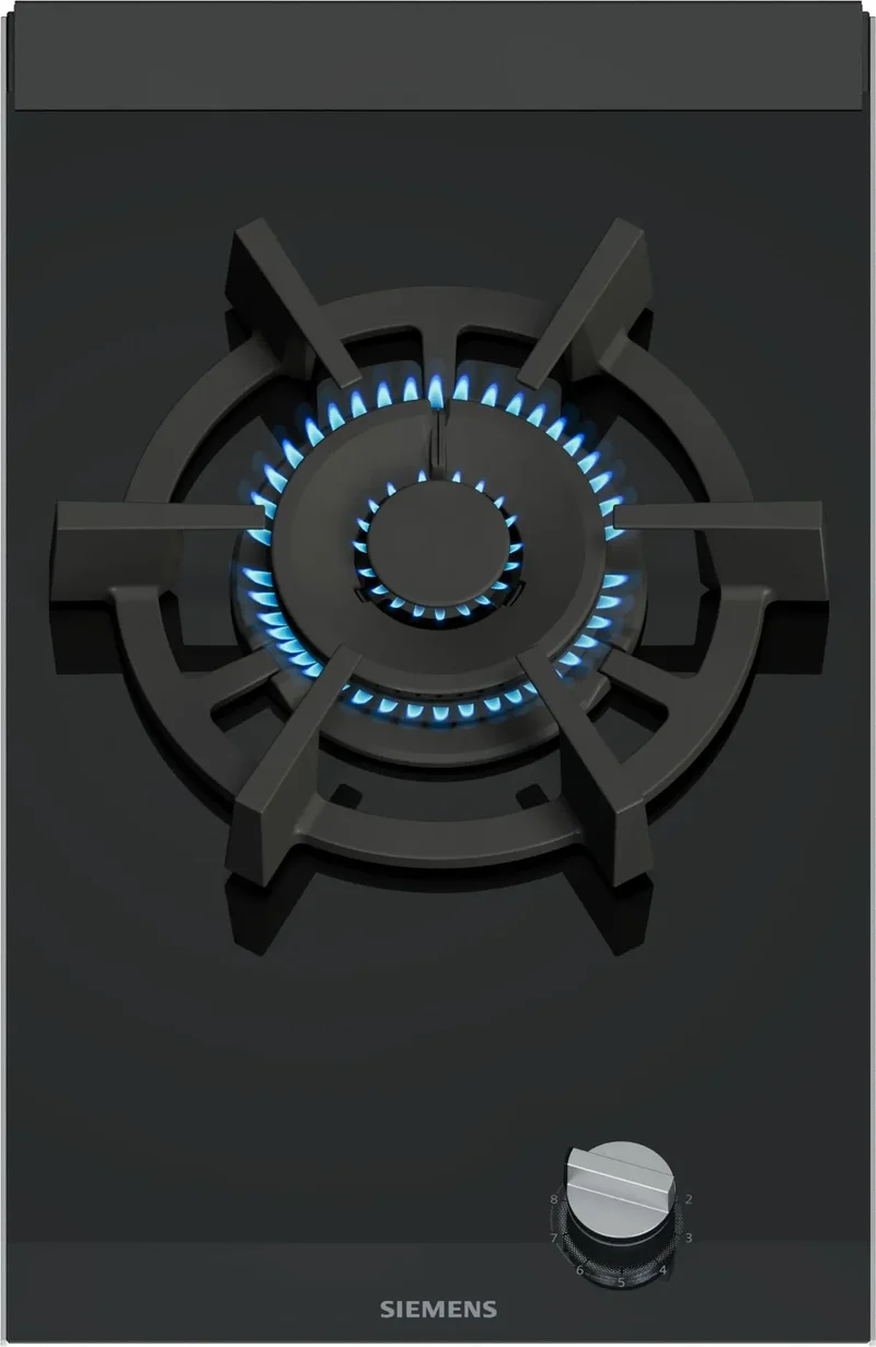 Siemens ER3A6AI10 iQ700 Placa de gas 30 cm Cristal negro 1 Zonas