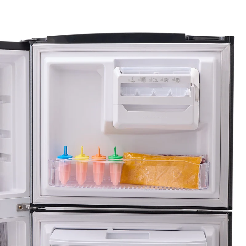Nevera 311L No Frost con dispensador de agua, manija externa, color titanio, tecnología Inverter
