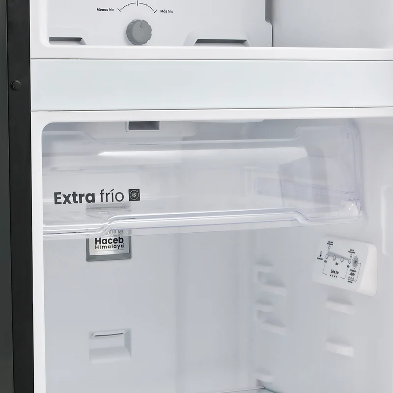 Nevera 311L No Frost con dispensador de agua, manija externa, color titanio, tecnología Inverter
