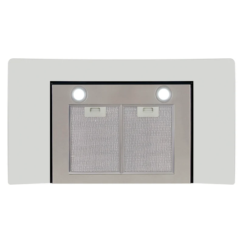 Campana penínsulacon 3 velocidades en vidrio y acero Inoxidableidable negro de 90 cm Haceb