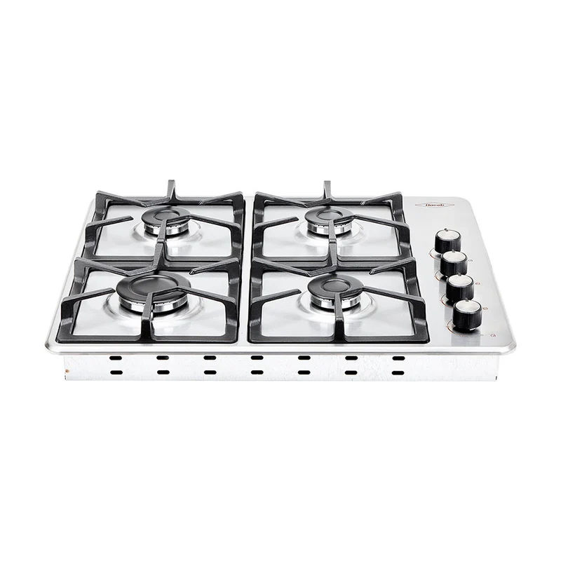 Estufa de empotrar Inoxidable de 60x51 cm hierro fundido a gas propano Haceb