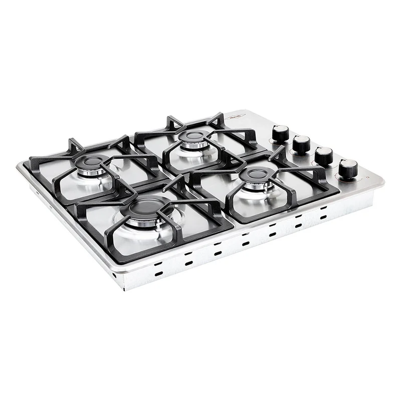 Estufa de empotrar Inoxidable de 60x51 cm hierro fundido a gas propano Haceb