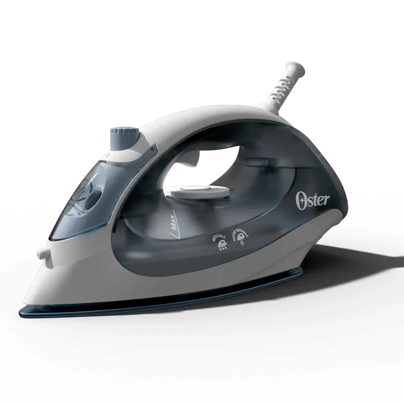 Plancha de ropa Oster con vapor variable y antiadherente 2140005, gris.