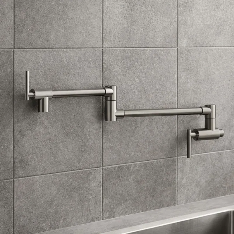 Llave muro plegable tessuto níquel texturizado acero inoxidable