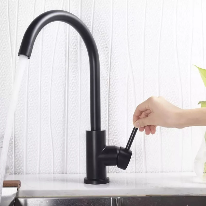 Grifería de lujo para cocina y baño llave Milán negra mono control