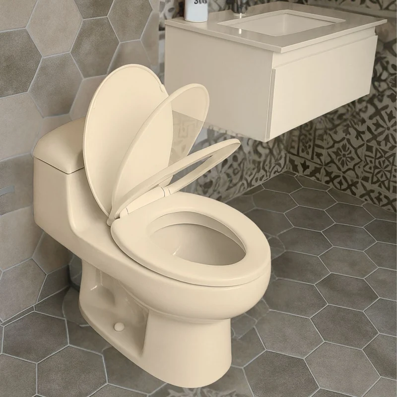Tapa asiento sanitario redondaen color bone caida lenta