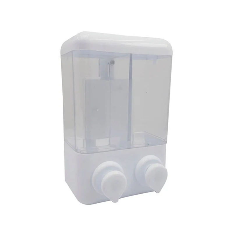 Dispensador de jabón doble para baño 2 en 1 blanco