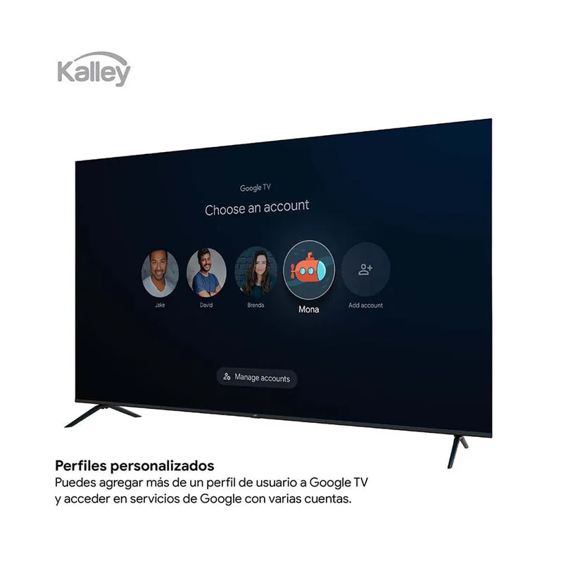 Televisor Kalley QLED de 75 pulgadas 4K ultra HD smart TV con google TV – modelo 75GQ415