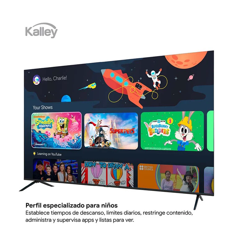 Televisor Kalley QLED de 75 pulgadas 4K ultra HD smart TV con google TV – modelo 75GQ415