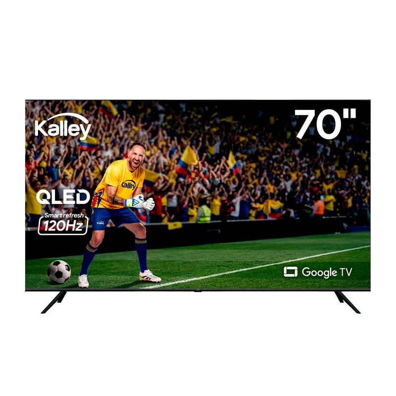 Televisor Kalley de 70" calidad QLED 4K Smart TV ideal para cine en casa