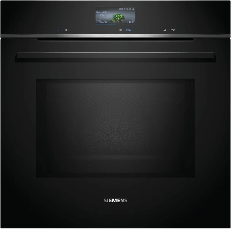 Siemens HM776GKB1 iQ700 Horno pirolítico con microondas 60 cm AirFry Cristal negro Clase A+
