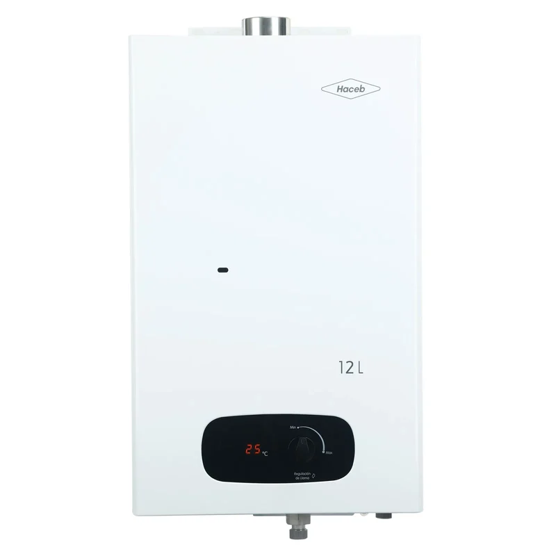 Calentador de paso tiro forzado 12 L gas natural blanco Haceb