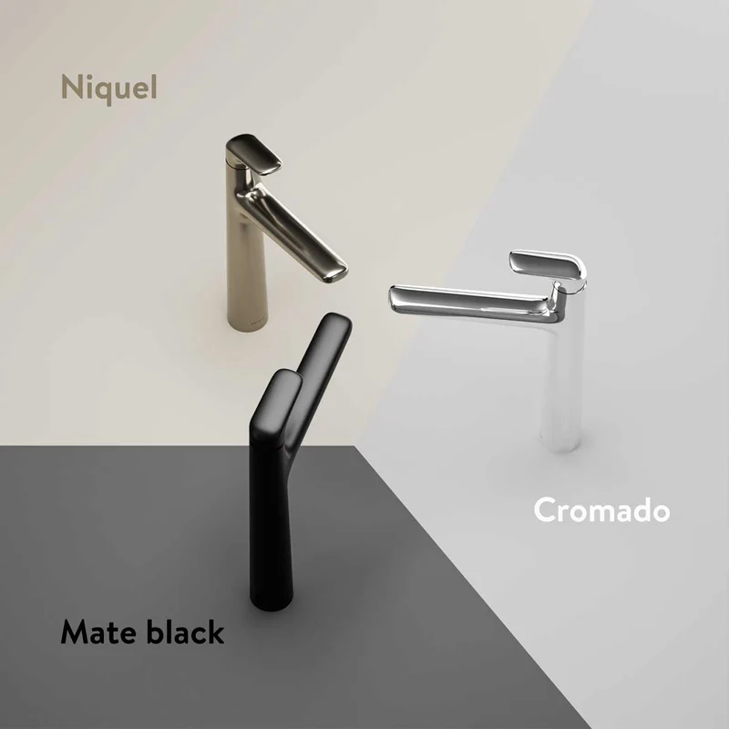 Grifería Ultra Ahorradora para Lavamanos Liquid Monocontrol Media Mate Black Corona
