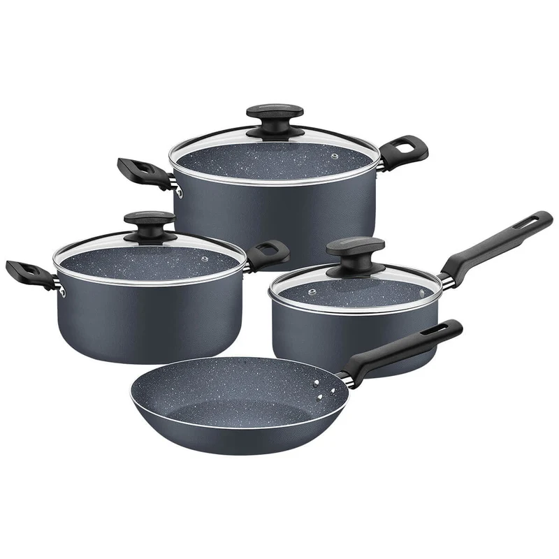 Batería cocina antiadherente color azul 4 piezas Tramontina
