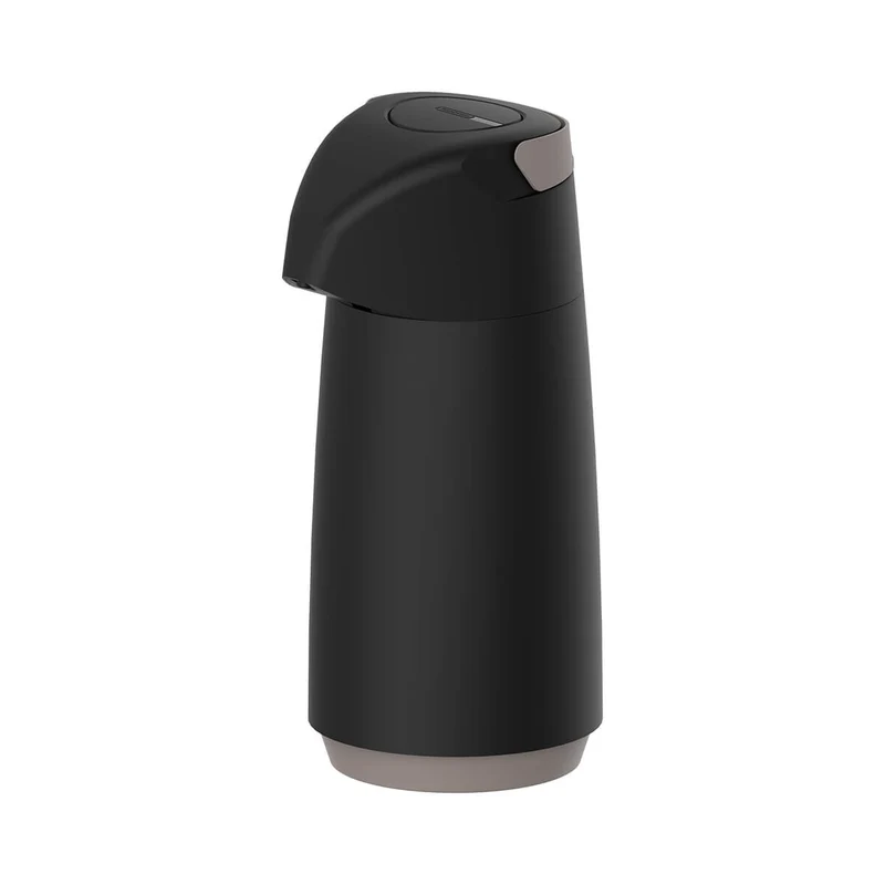 Termo en plástico negro con ampolla de vidrio 1 litro Tramontina