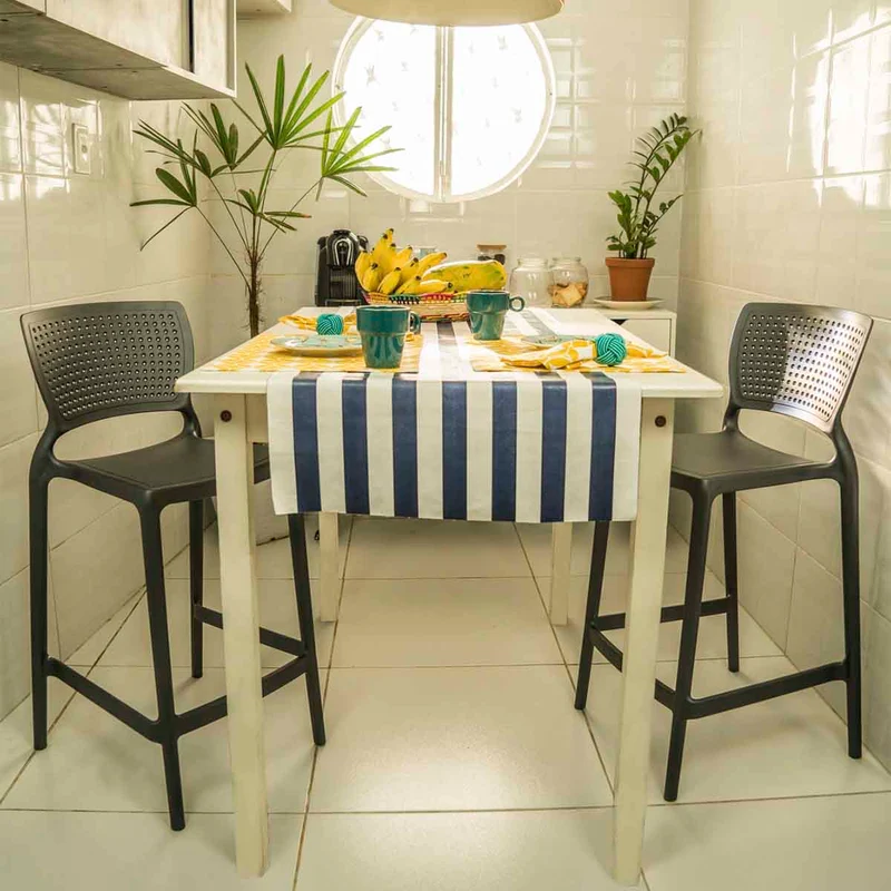 Silla safira alta monobloc en polipropileno grafito Tramontina