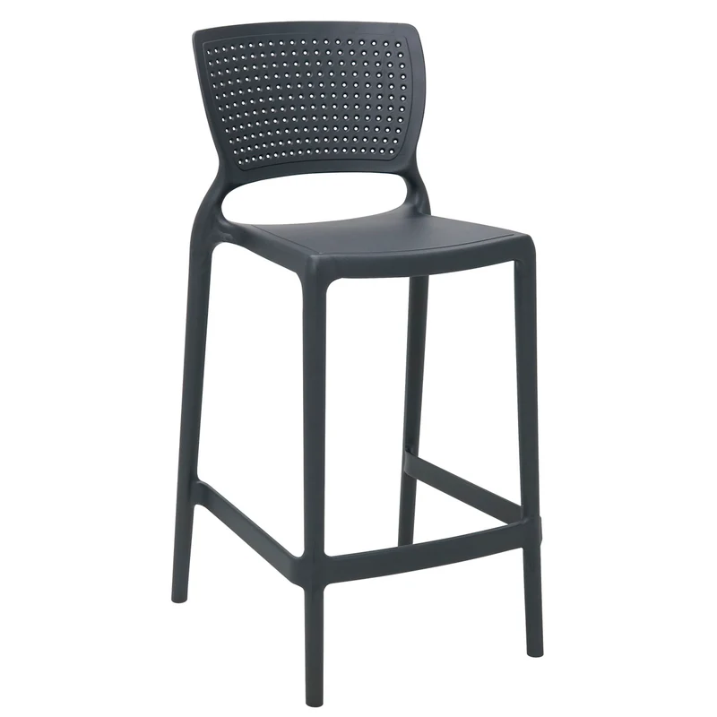 Silla safira alta monobloc en polipropileno grafito Tramontina