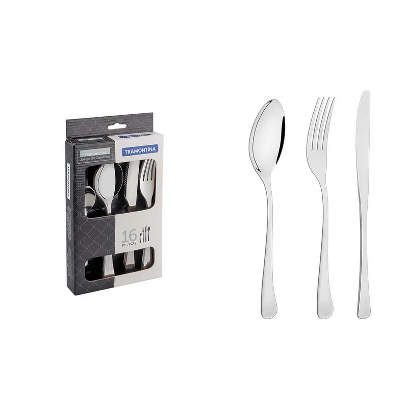 Juego cubiertos de mesa havana con cuchillos para asado 16 piezas Tramontina