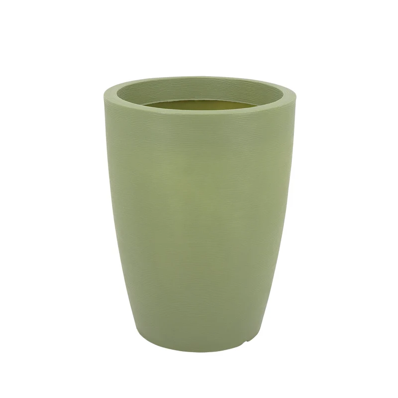Maceta thai en polietileno verde oliva 67 cm Tramontina