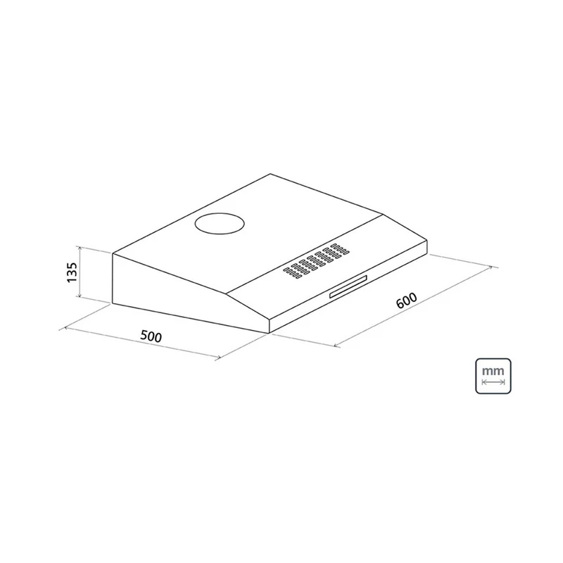 Depurador de pared standard en acero inoxidable 60 cm 127v Tramontina