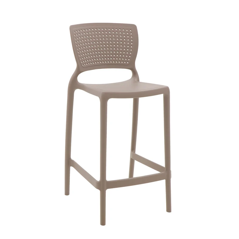 Silla safira alta monobloc en polipropileno taupe Tramontina