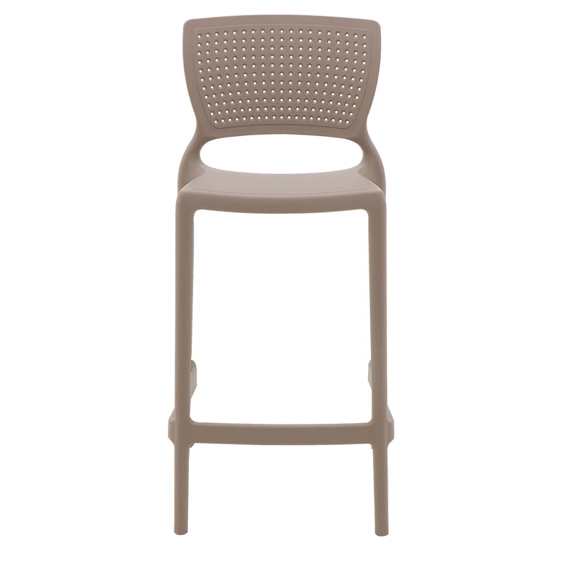 Silla safira alta monobloc en polipropileno taupe Tramontina