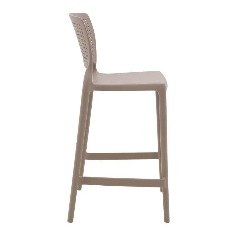 Silla safira alta monobloc en polipropileno taupe Tramontina