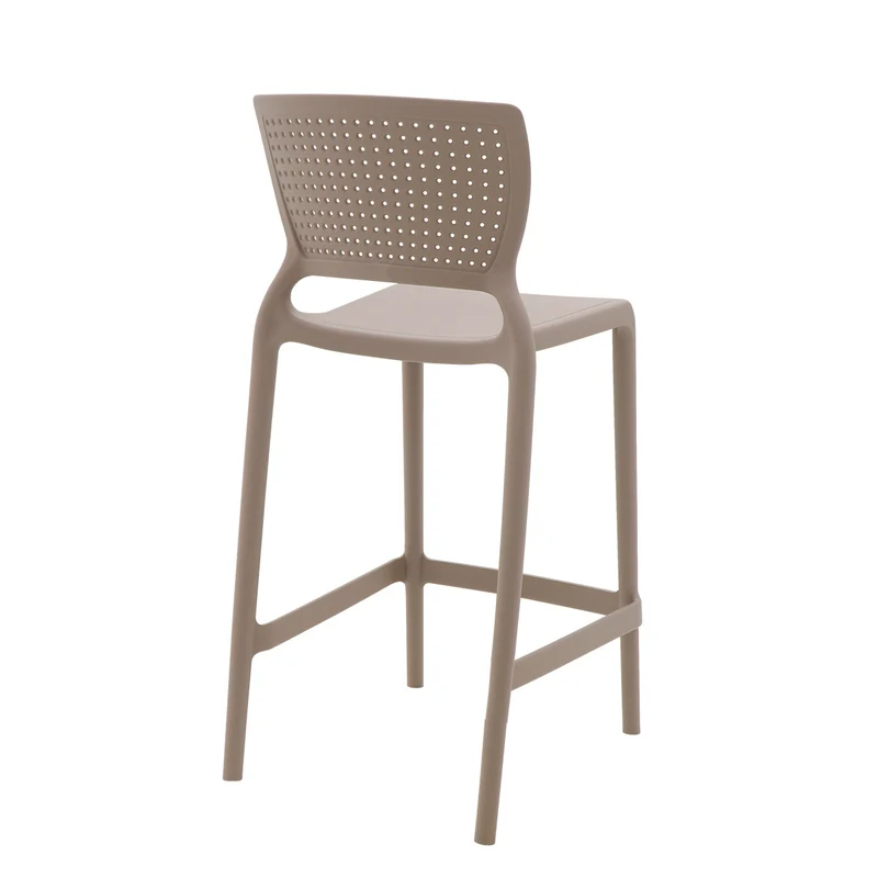 Silla safira alta monobloc en polipropileno taupe Tramontina