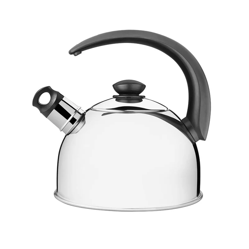 Tetera con silbato y mango negro de 2.1 litros Tramontina