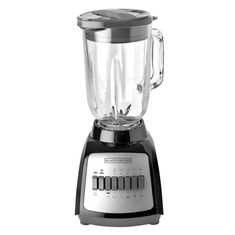 Licuadora 10 velocidades jarra de vidrio 1.25l black+decker