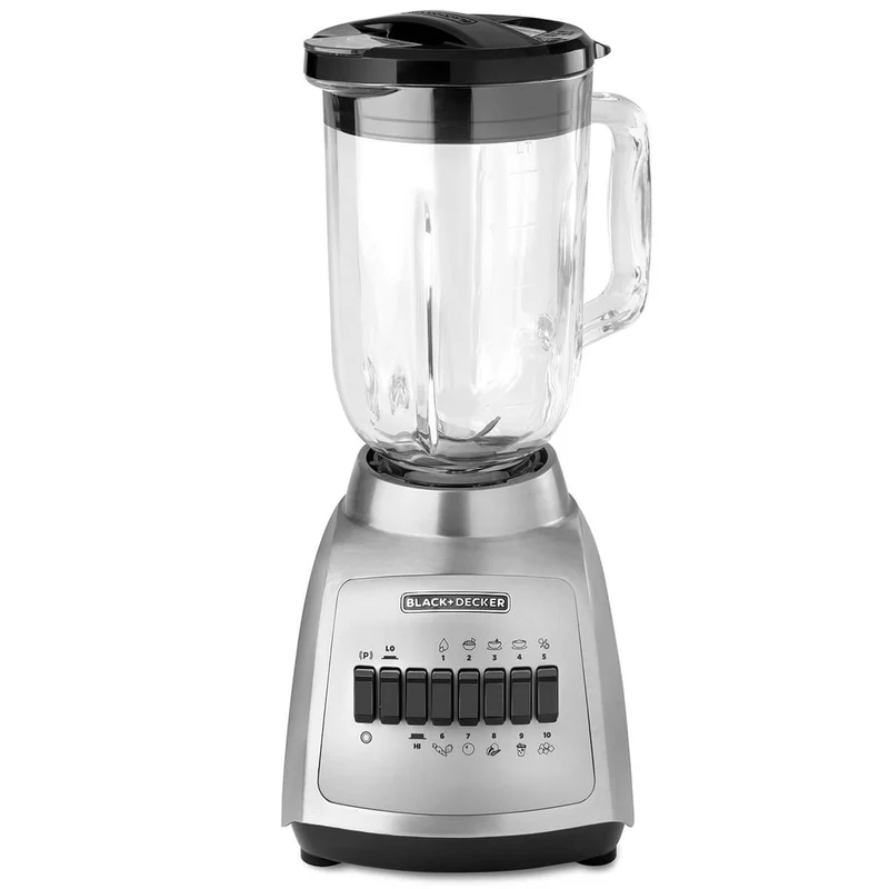 Licuadora black + decker base metal 10 velocidades jarra vidrio black+decker
