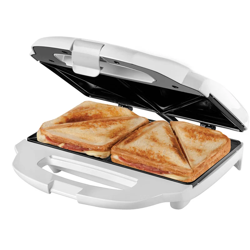 Sandwichera 2 porciones a la vez tuesta, sella y corta black+decker