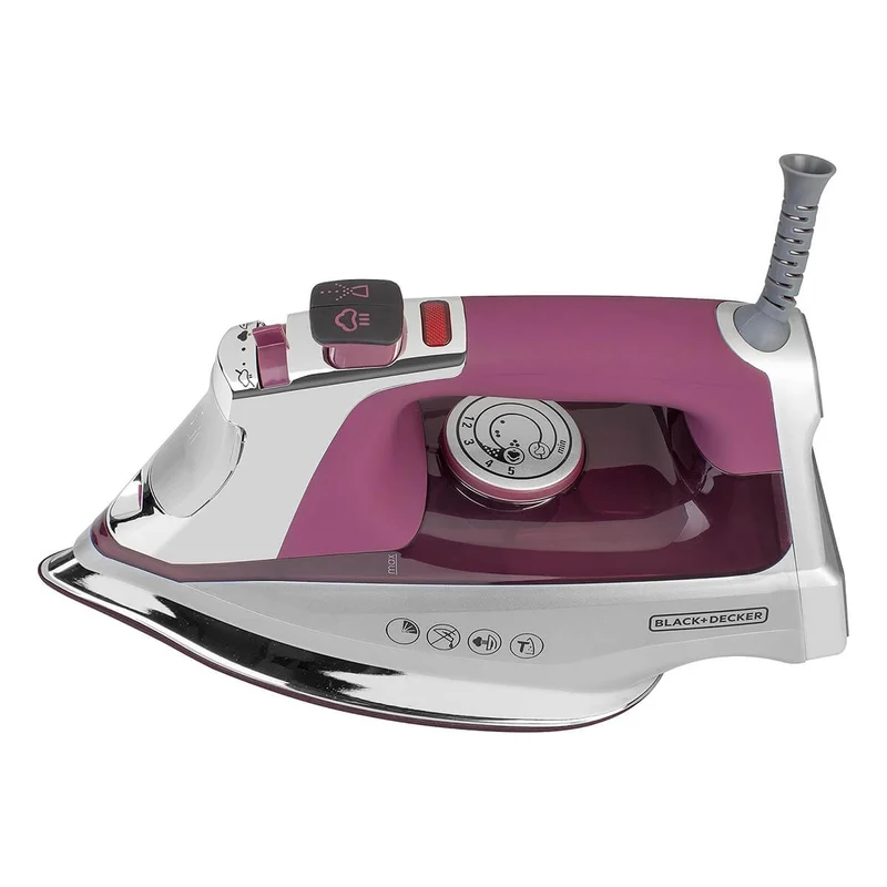 Plancha black + decker suela de titanio y turmalina color morado black+decker