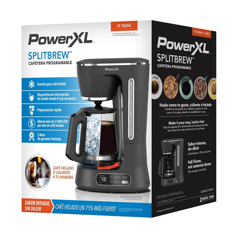 Cafetera automática power xl rinde para 12 tazas black+decker
