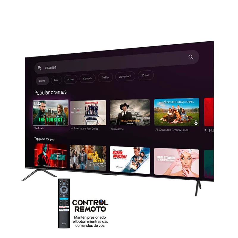 Televisor Kalley QLED de 85 pulgadas 4K ultra HD smart TV con google TV – modelo 85GQ405