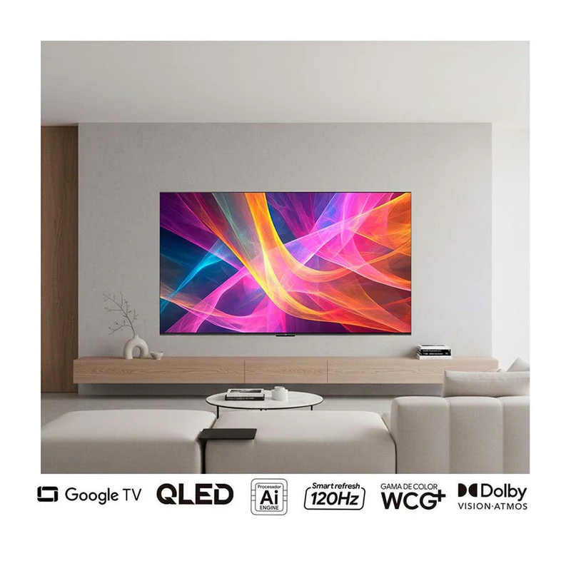 Televisor Kalley QLED de 85 pulgadas 4K ultra HD smart TV con google TV – modelo 85GQ405
