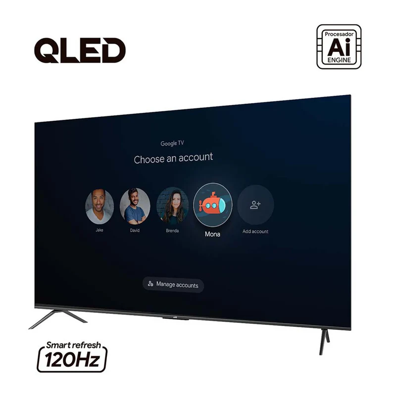 Televisor Kalley QLED de 85 pulgadas 4K ultra HD smart TV con google TV – modelo 85GQ405