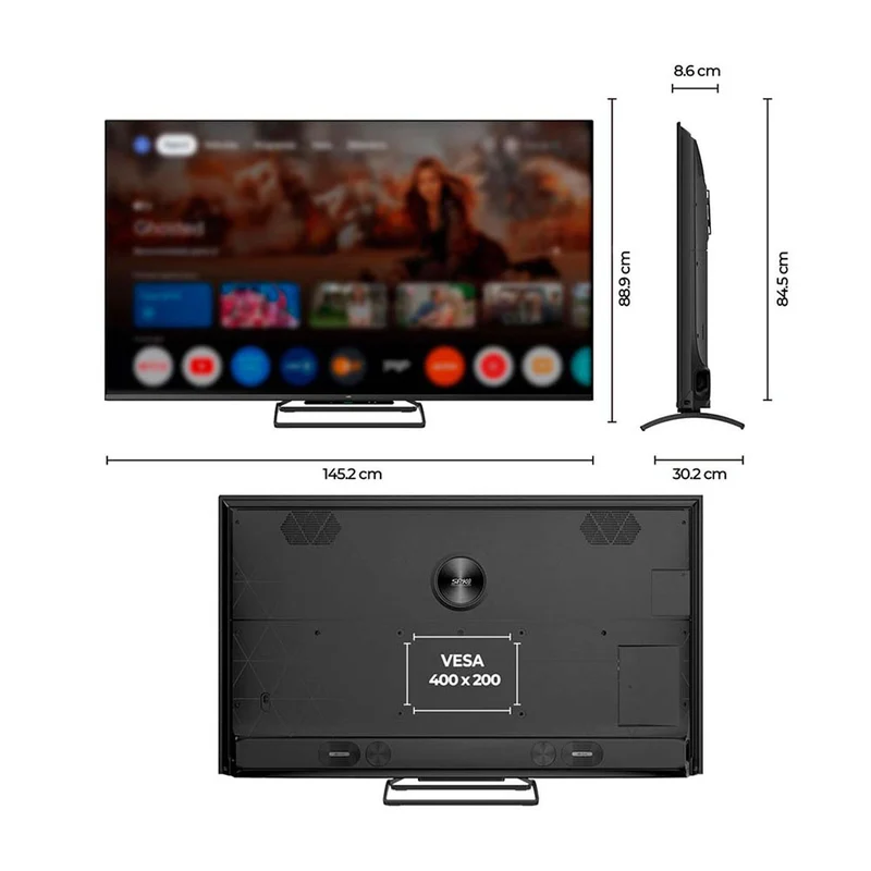 Televisor Kalley mini LED QLED gaming de 65 pulgadas 4K ultra HD smart TV con google TV – modelo 65GM405
