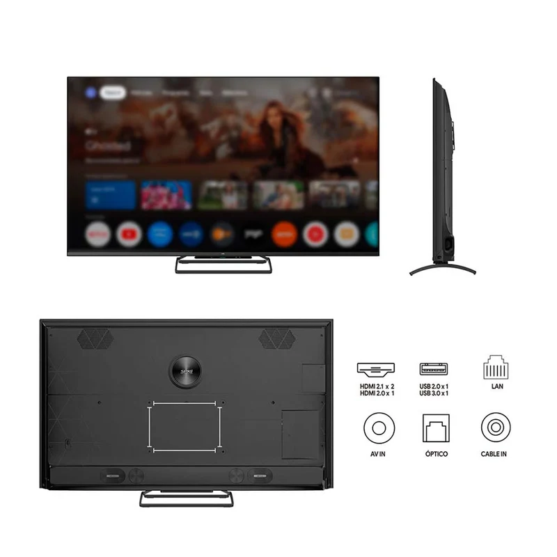 Televisor Kalley mini LED QLED gaming de 75 pulgadas 4K ultra HD smart TV con google TV – modelo 75GM405