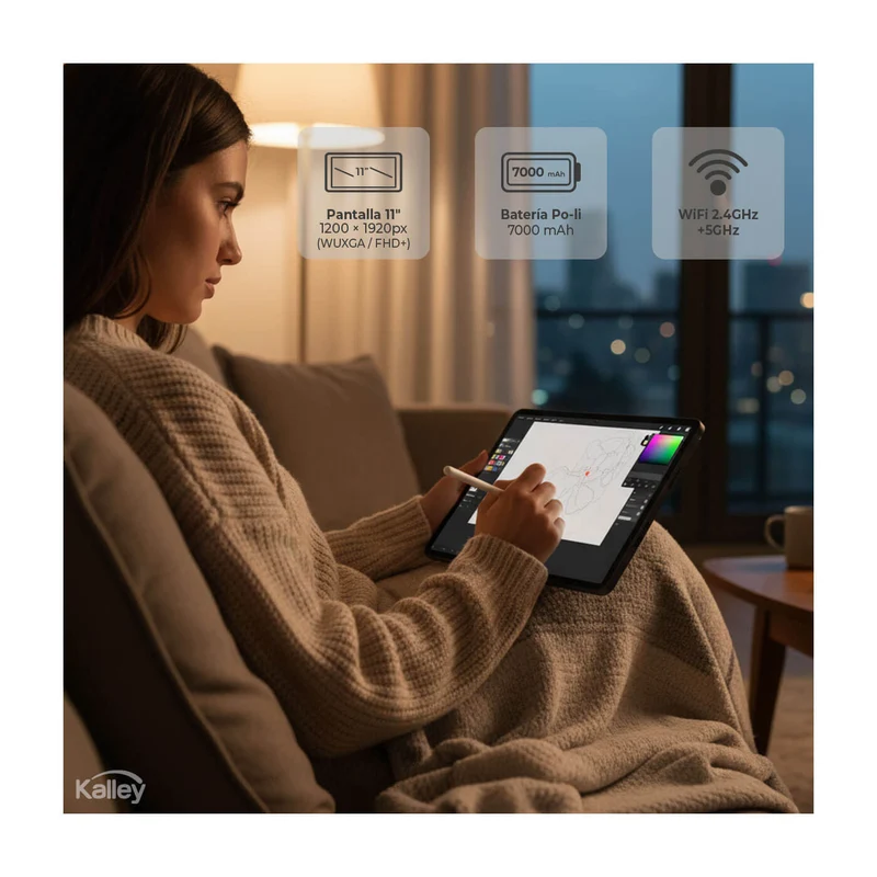 Tablet 11 pulgadas Kalley flex 256GB 4G Gris