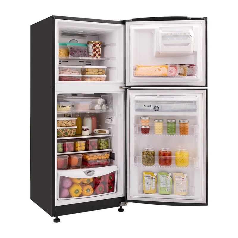 Nevera No Frost 243L con dispensador de agua y manija externa color negro cósmico Inverter