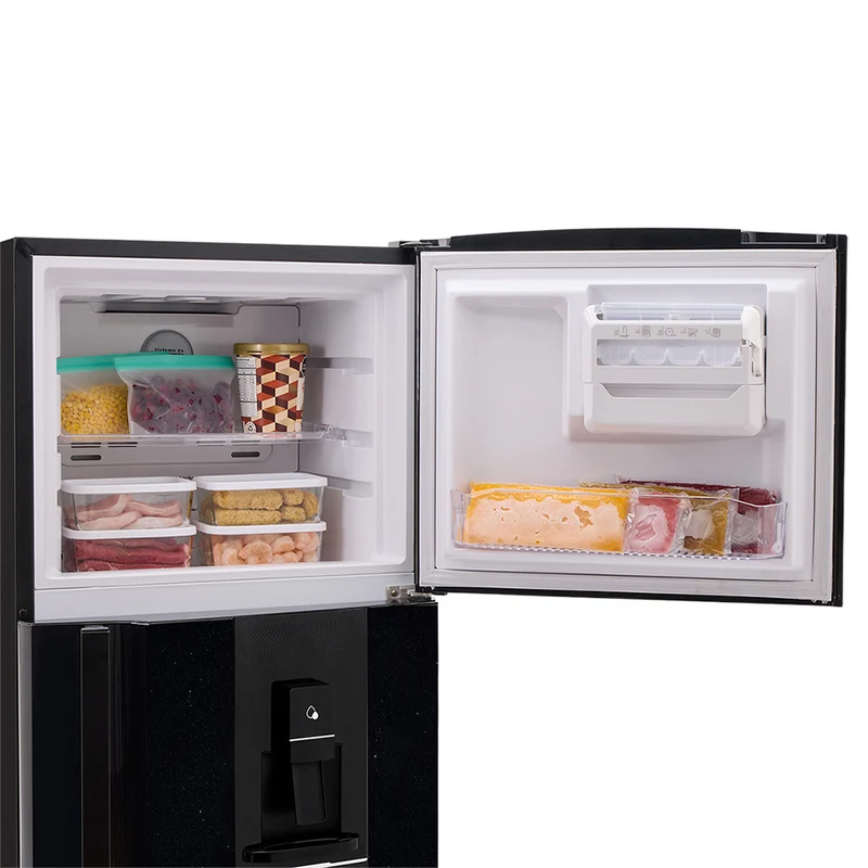 Nevera No Frost 243L con dispensador de agua y manija externa color negro cósmico Inverter
