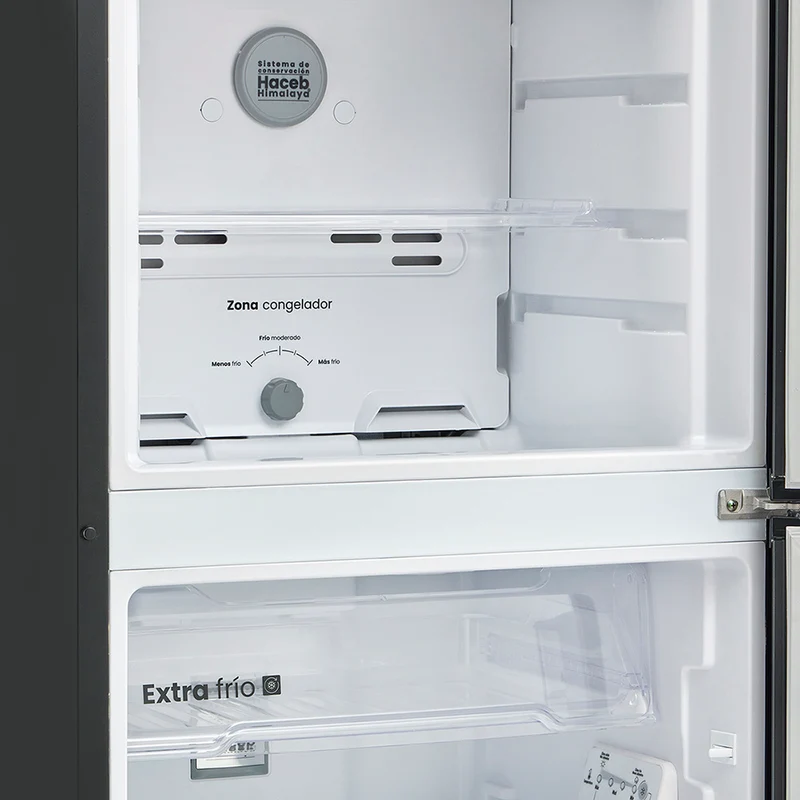 Nevera No Frost 243L con dispensador de agua y manija externa color negro cósmico Inverter