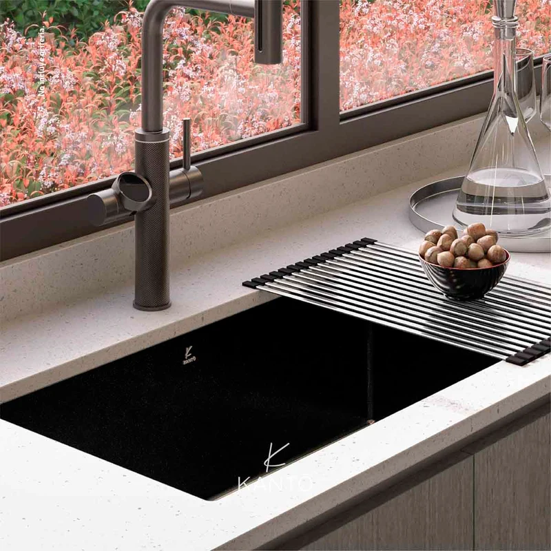 Lavaplatos Taro 80*45*22 cm Nano Black en acero 304 marca Kanto