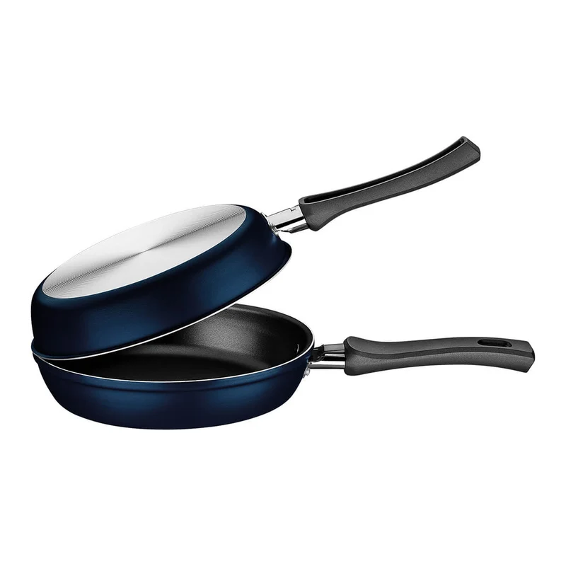 Omeletera de cocina doble antiadherente color azul 20 cm Tramontina