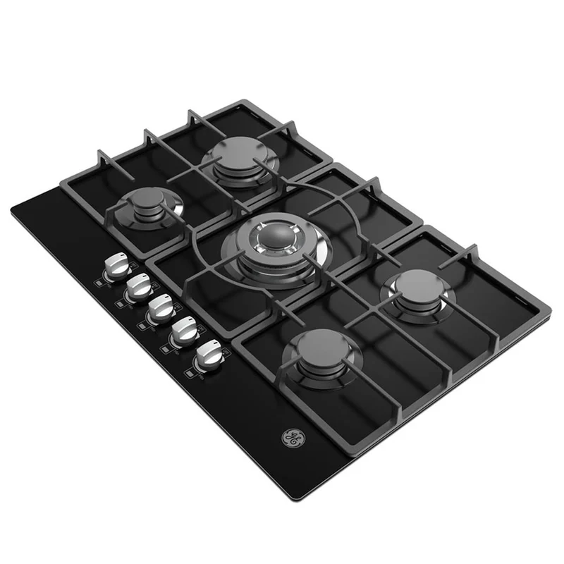 Estufa de empotrar cristal negro 77X51 cm gas natural Mabe