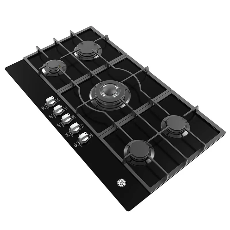 Estufa de empotrar cristal negro 86X51 cm Hierro fundido gas natural Mabe