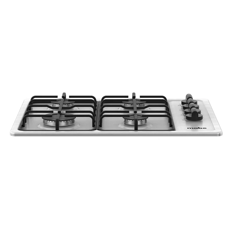 Estufa de empotrar acero Inoxidable 60X43 cm Parrillas fundicion gas natural Mabe