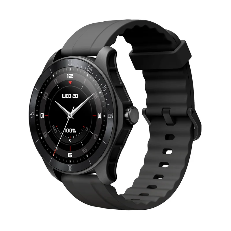 Reloj inteligente con pantalla táctil negra resistente al agua